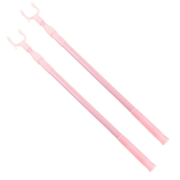 MLINS 2pcs Telescoping Clothes Reach Stick Clothes Reaching Pole Adjustable Clothesline Pole