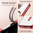 thumbnail image 6 of JETech Electroplated Case for iPhone 12 Pro Max 6.7-Inch, Camera Lens Full Protection, Compatible with MagSafe Wireless Charging, Shockproof Soft TPU Phone Cover (Bright Red), 6 of 7