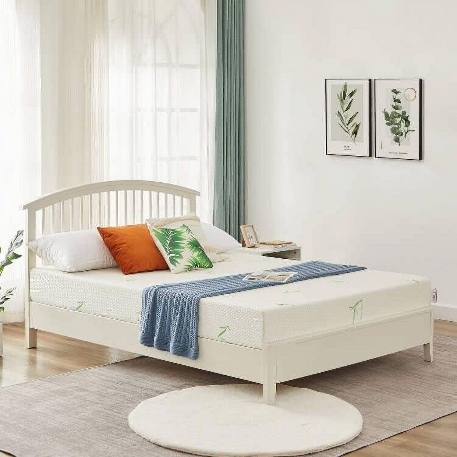OUUI Twin Mattress, 8 Inch Memory Foam Mattress with Breathable Bamboo Cover, Medium Firm Gel Mattress for Bunk Bed, Trundle Bed, CertiPUR-US Certified
