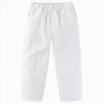 thumbnail image 5 of Gibobby Boys Pants Toddler Kids Little Boys Pant 2T 3T 4T 5T 6T Casual Schoolwear Drawstring Straight Leg Soft Pants With Pockets Boys Warm Casual Pants(7-8 Years,White), 5 of 5