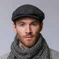 thumbnail image 3 of Men's Traditional Irish Wool Kerry Flat Cap, Gray-31 Size XX-Large Made By Mucros Weavers, 3 of 4