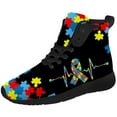 thumbnail image 5 of Aidianart Womens Autism Awareness High Top Shoes High Top Sneakers Size 7, 5 of 5