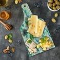 thumbnail image 5 of Flower Cutting Board, Floral Pattern with Rose Vintage Inspired Watercolor Style Print Pastel, Tempered Glass Cutting and Serving Board, Wine Bottle Shape, Turquoise Beige Green, by Ambesonne, 5 of 5