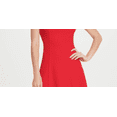 thumbnail image 3 of DKNY Womens Red Short Sleeve Jewel Neck Knee Length Fit + Flare Dress Size: 10, 3 of 4
