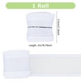thumbnail image 2 of 2ms Elastic Polyester Mesh Ribbons Tulle Fabric Roll for Clothing Decoration White 2-1/8 inch(55mm), 2 of 7