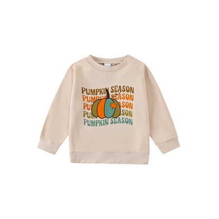 

ZIYIXIN Toddler Baby Girl Boy Halloween Sweatshirt Long Sleeve Pumpkin Shirt Crewneck Sweater Retro Top Fall Outfit