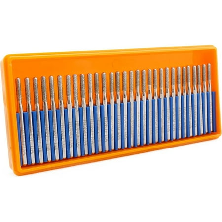 

BAMILL 30Pcs Set Diamond Grinding Head Set Rotary Bits Set Diamond Grinding Needle