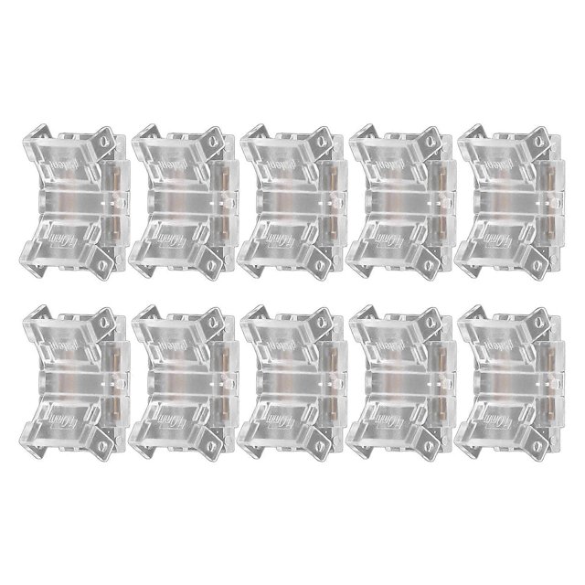 10 Pcs 2Pin 10mm LED Strip Connectors Strip to Strip Quick Connect Solderless LED Strip Lights Connectors