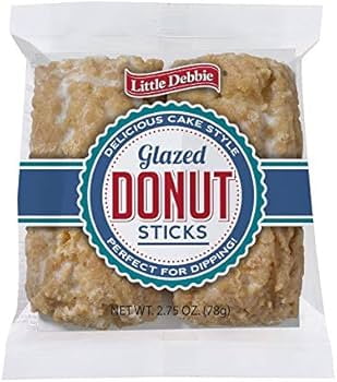 Little Debbie Glazed Donut Sticks – 12 Individually Wrapped Donut Bars with Sweet Glaze – Soft Breakfast Pastry & Snack Treat