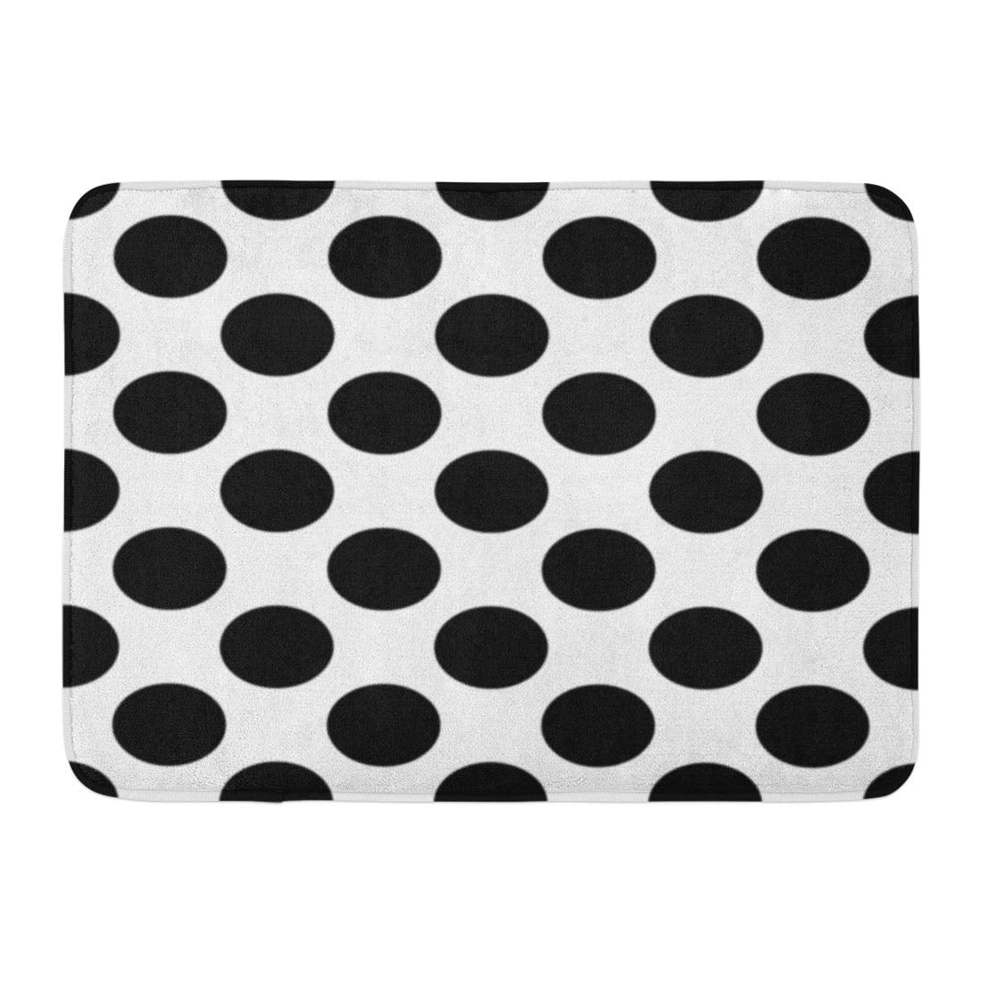 KDAGR Colorful Polkadot Polka Dot Pattern Black on Abstract Circle Classic Doormat Floor Rug