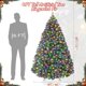 thumbnail image 3 of 6ft pre-lit fluffy fraser fir artificial christmas tree con 350 multicolor lights, 9 modes, hinged branches, 900 tips & stand con foot switch para holiday home decor, 3 of 8