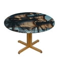 thumbnail image 3 of Cool Pirate Ship Fitted Round Tablecloth Elastic Table Cover Table Cloth Table Cover Room Party, 3 of 8