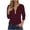 Wine, variant on Lzobxe Womens Tops Printed Short 3/4 Sleeve Blouse Round Neck Casual,Sizes S-3XL