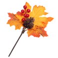 thumbnail image 1 of HANXIULIN - Ramas de hojas de arce artificiales, flores artificiales de otoño, decoración para Acción de Gracias, hogar, cocina, festivales, centros de mesa de otoño, decoración navideña para el hogar, 1 of 2