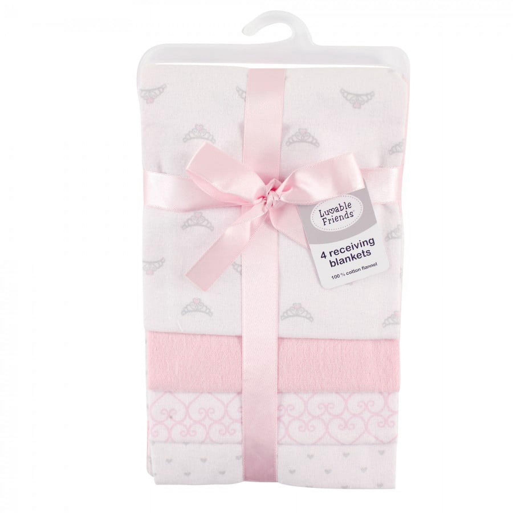 Hudson Baby Unisex Flannel Receiving Blankets - 4-Pack, 30x30 Inches, 100% Cotton - View #3