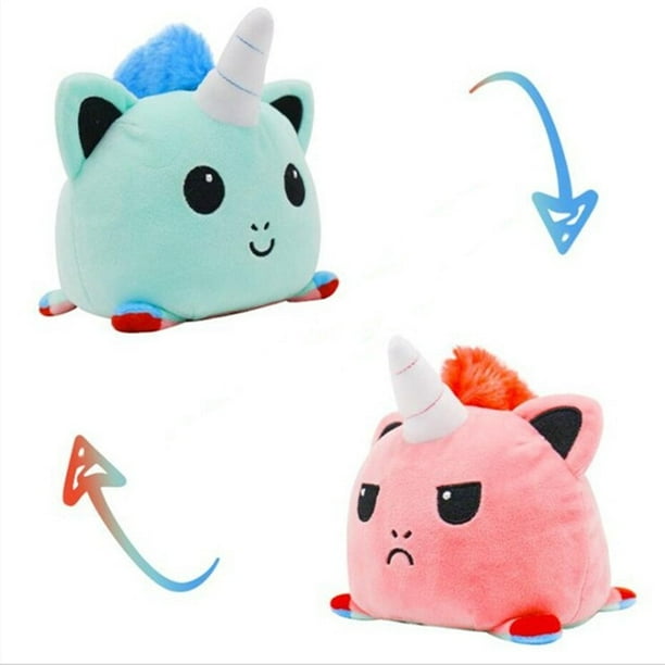 Peluches reversibles de Gato para niños, animales de peluche, unicornio de doble cara, juguetes bonitos, 2021 Fivean unisex