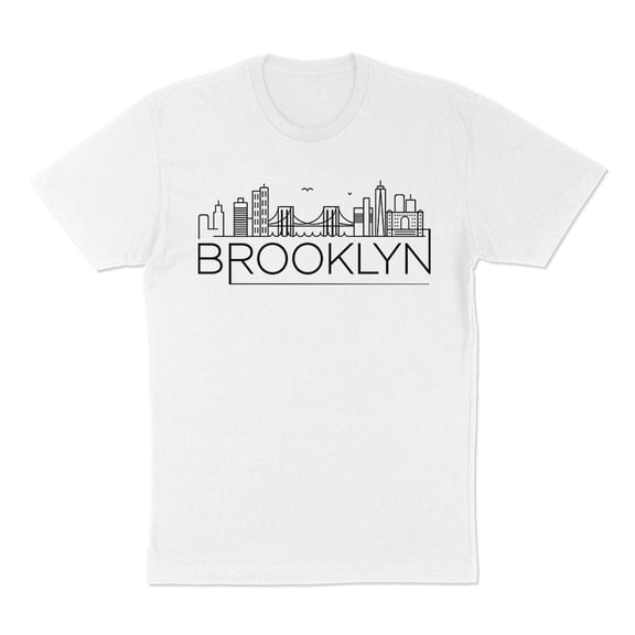 Skyline Brooklyn New York Shirt Unisex Large White