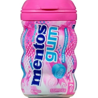 Mentos Sugar Free Chewing Gum, Bubble Fresh Cotton Candy, Stocking Stuffer,  Gift, Holiday, Christmas, 45 Count