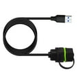 thumbnail image 5 of Waterproof USB3.0 Panel Mount Cable USB Coupler Cord 5Gbps Data Transfer &Fast Charging IP68 Outdoor Industrial Use, 5 of 5