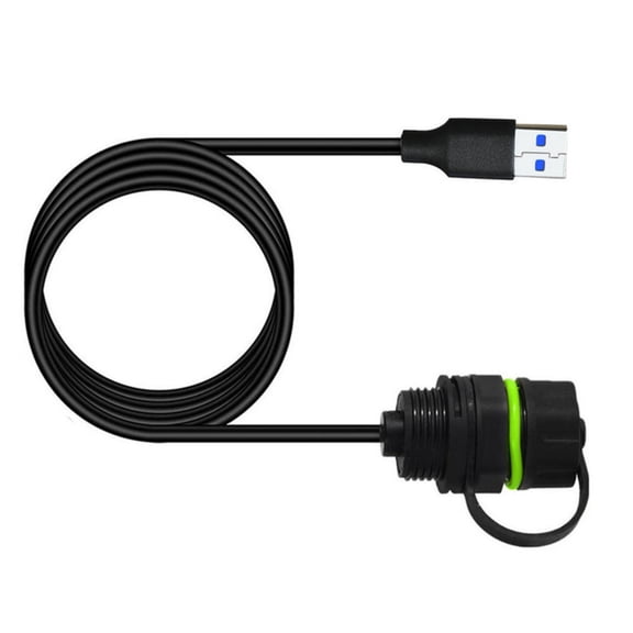Waterproof USB3.0 Panel Mount Cable USB Coupler Cord 5Gbps Data Transfer &Fast Charging IP68 Outdoor Industrial Use