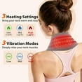 thumbnail image 2 of Heated Neck Wrap, Cordless Heated Neck Massager, Rechargeable Heated Scarf with 3000mAh Power Bank, 3 Heat Settings & Vibration Massage, Muscle Relaxation, Grey, 2 of 7