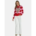 thumbnail image 6 of 99 Jane Street Women's and Women's Plus Striped Sweater with Bow Design, Midweight, Sizes XS-4X, 6 of 6
