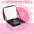 thumbnail image 3 of Bolso de Maquillaje de Viaje HMPEAIIY con Espejo LED y Divisores Ajustables, 3 of 6