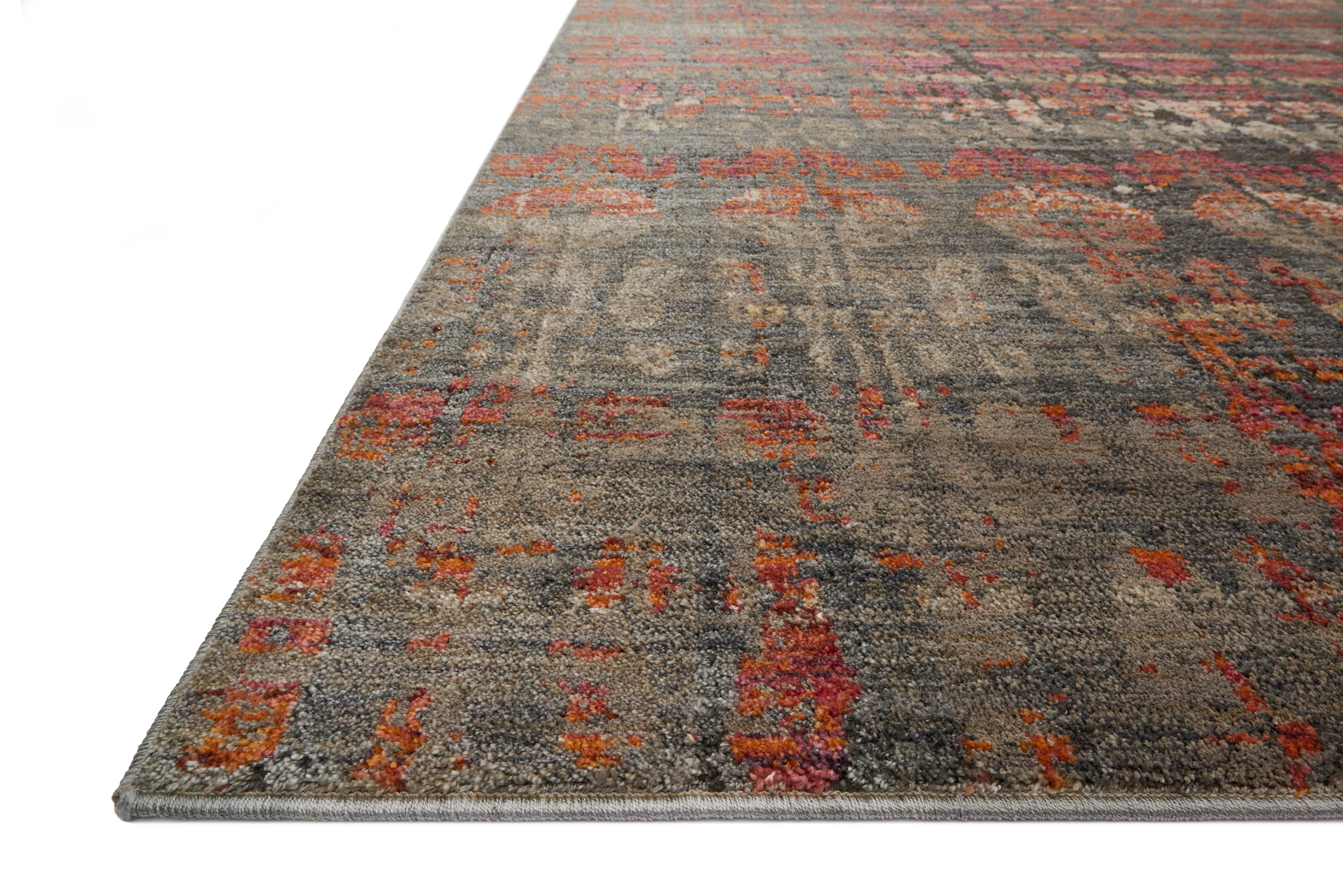 Loloi Javari Steel / Sunrise Power Loomed Area Rug, 12' x 15', for Living Room