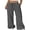 Medium Grey, variant on DOKOTOO Palazzo Pants for Women Wide Leg Elastic Waist Linen Pants Casual Loose Lounge Beach Trousers with Pockets