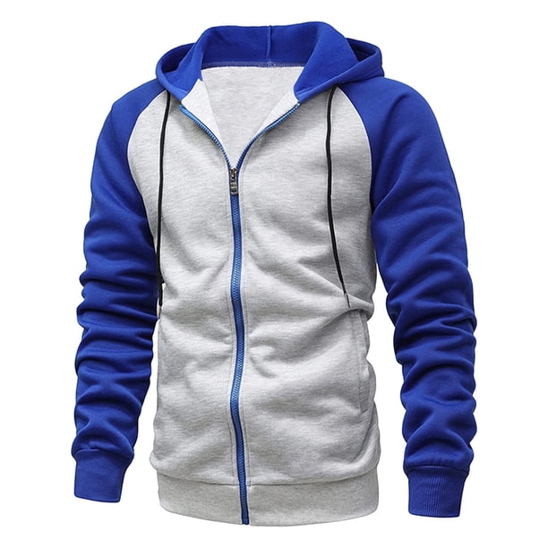 Men's Winter Hooded Polka Dot Casual Sports Cardigan Sweatshirt Long Sleeves XL