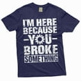 thumbnail image 5 of Men's Mechanic Funny T-shirt You broke it Humorous text Engineer Tee shirt Garage Father's day (4X-Large Grey), 5 of 7