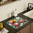 thumbnail image 3 of Yayeee Dish Drying Mat for Kitchen Counter 16" x 18" Microfiber Super Absorbent Coffee Decorative Pad, Red Apple Pattern, 3 of 5