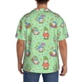 thumbnail image 3 of Gukieu Spring Gnome Print Men's Short-sleeved Shirts, Button-down Pocket Shirts, T-shirts, Beach Vacation Travel Summer Clothing-4X-Large, 3 of 5