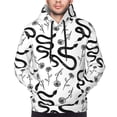 thumbnail image 4 of KLL Hand Drawn Snake Print Mens Hoodie Long Sleeve Casual Pullover Hooded Sweatshirt Fashion Drawstring Hoodies with Pocket-XX-Large, 4 of 6