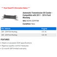 thumbnail image 2 of Automatic Transmission Cooler - Compatible with 2011 - 2014 Ford Mustang 2012 2013, 2 of 2