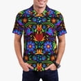 thumbnail image 2 of Balery Colorful Floral Printed Men’s Short Sleeve Polo Shirt, Midweight Men's Shirt,Golf Polo shirts -3X-Large, 2 of 8
