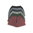 thumbnail image 4 of 8 Pack Men's Checker Plaid Woven Shorts Assorted Boxers Cotton Blend Trunks Underwear, 4 of 4