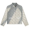 thumbnail image 4 of Jackets for Women Winter Coat Jackets Flannel Stand Collar Jacket(White Vinatge Brick Wall Pattern,Size:S-4XL), 4 of 7