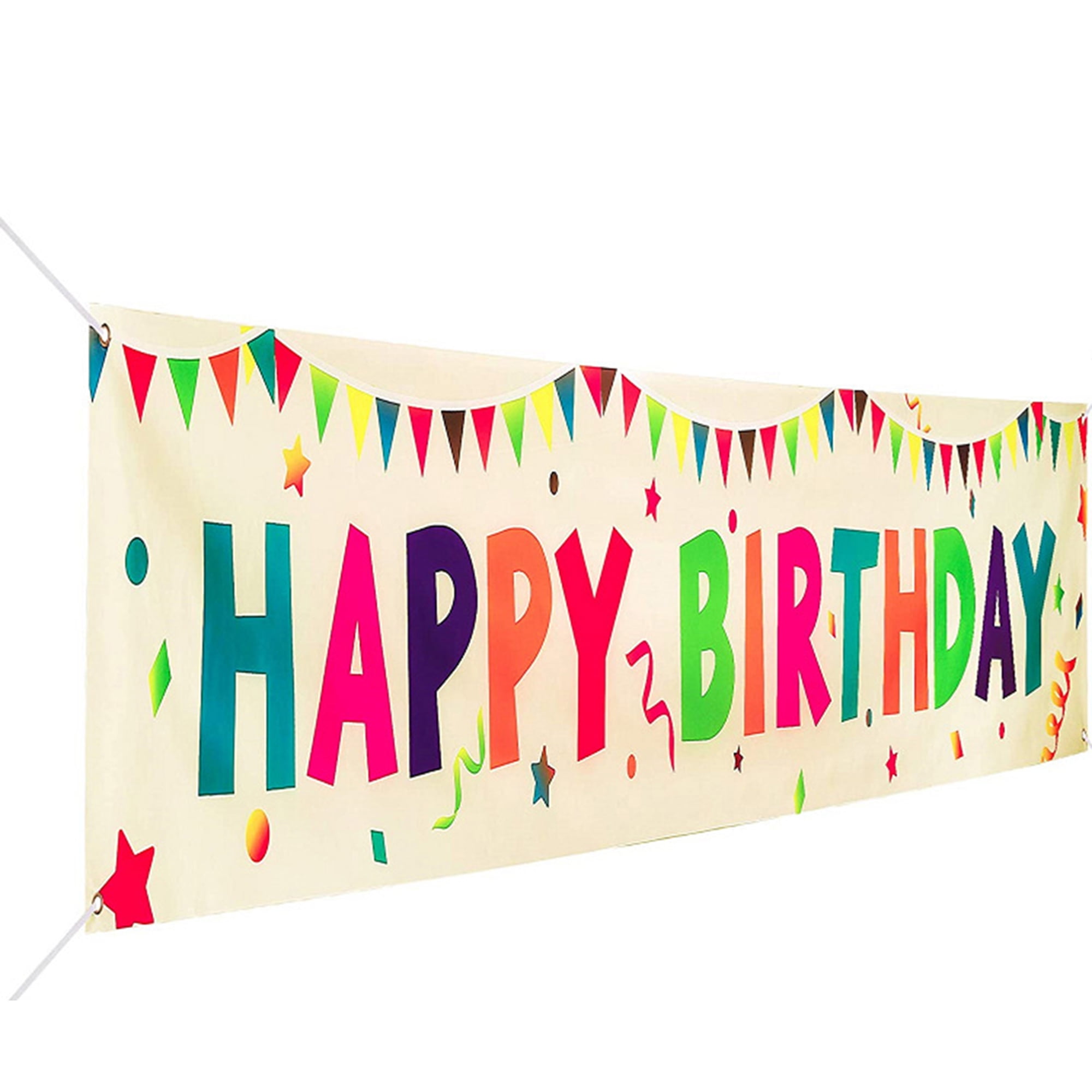 HAPPY 4th BIRTHDAY BANNER 2FT X 6FT NEW LARGER SIZE