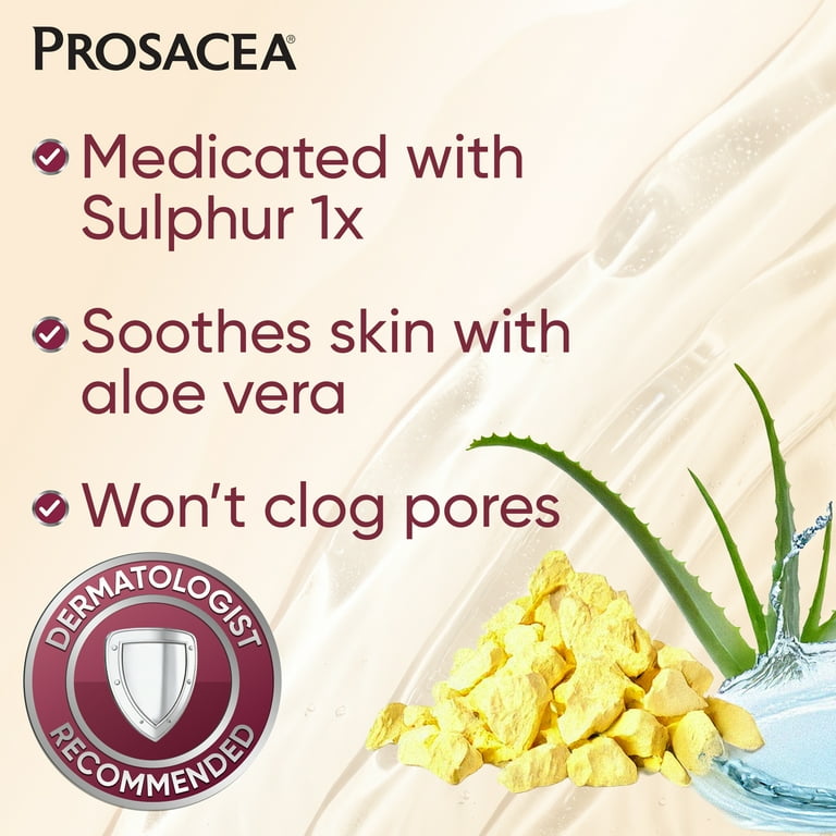 Prosacea Gel for Rosacea Redness, Pimples, and Irritation, Sulphur 1x, 0.75  oz Tube