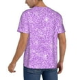 thumbnail image 2 of Fotbe Lilac Glittering Baseball Jersey Shirt for Men and Women, Casual Short Sleeves Button Down T-Shirt-Small, 2 of 9