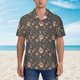 thumbnail image 2 of Balery Animal Paw Camisas hawaianas de manga corta para hombre, camisas playeras de corte holgado, camisas de vacaciones con botones,Small, 2 of 7