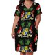 thumbnail image 3 of Vestido holgado con bolsillo y escudo de armas de Mauricio para cumpleaños, vestido de mujer, 3 of 7