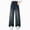 H551-Blue, variant on TOWED22 Girls Baggy Jeans, Bow Embroidered Wide Leg Pants for Girls, Casual Loose Fit Elastic Waist Denim Pants,Blue,10-11 Y