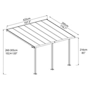Palram - Canopia Olympia 10 x 14 Patio Cover - Gray/Bronze