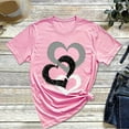 thumbnail image 4 of Baqcunre Valentine'S Day Shirts For Women Sweatshirt Cute Heart Shaped Printed Pullover Crewneck Short Sleeve Shirt Summer(Hot Pink S-XXL),Womens Tops Graphic Tees Shirts For Women Womens Tops, 4 of 7