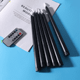 thumbnail image 1 of 30x Remote Taper Candles,Black Color Flameless Pillar Candles,Battery Candles with Contain, 1 of 7