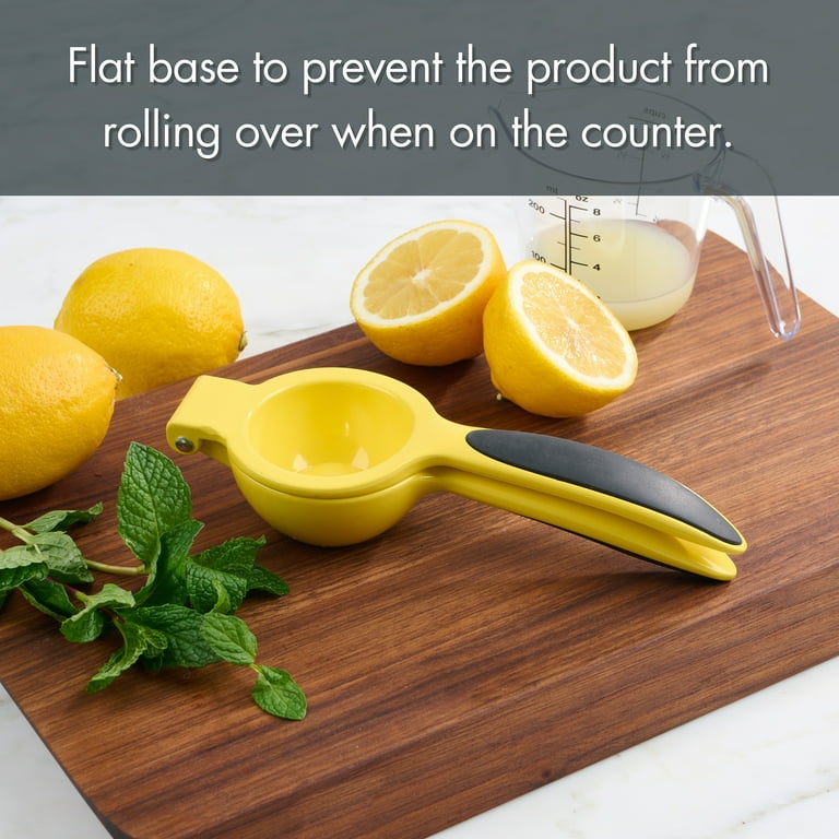 Mainstays Heavy Duty Diecast Yellow Lemon Manual Juicer and