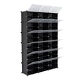 thumbnail image 2 of Immere 12-Tier Portable 72 Pair Shoe Rack Organizer 36 Grids Tower Shelf Storage Cabinet Stand Expandable for Heels, Boots, Slippers, Black, 2 of 9