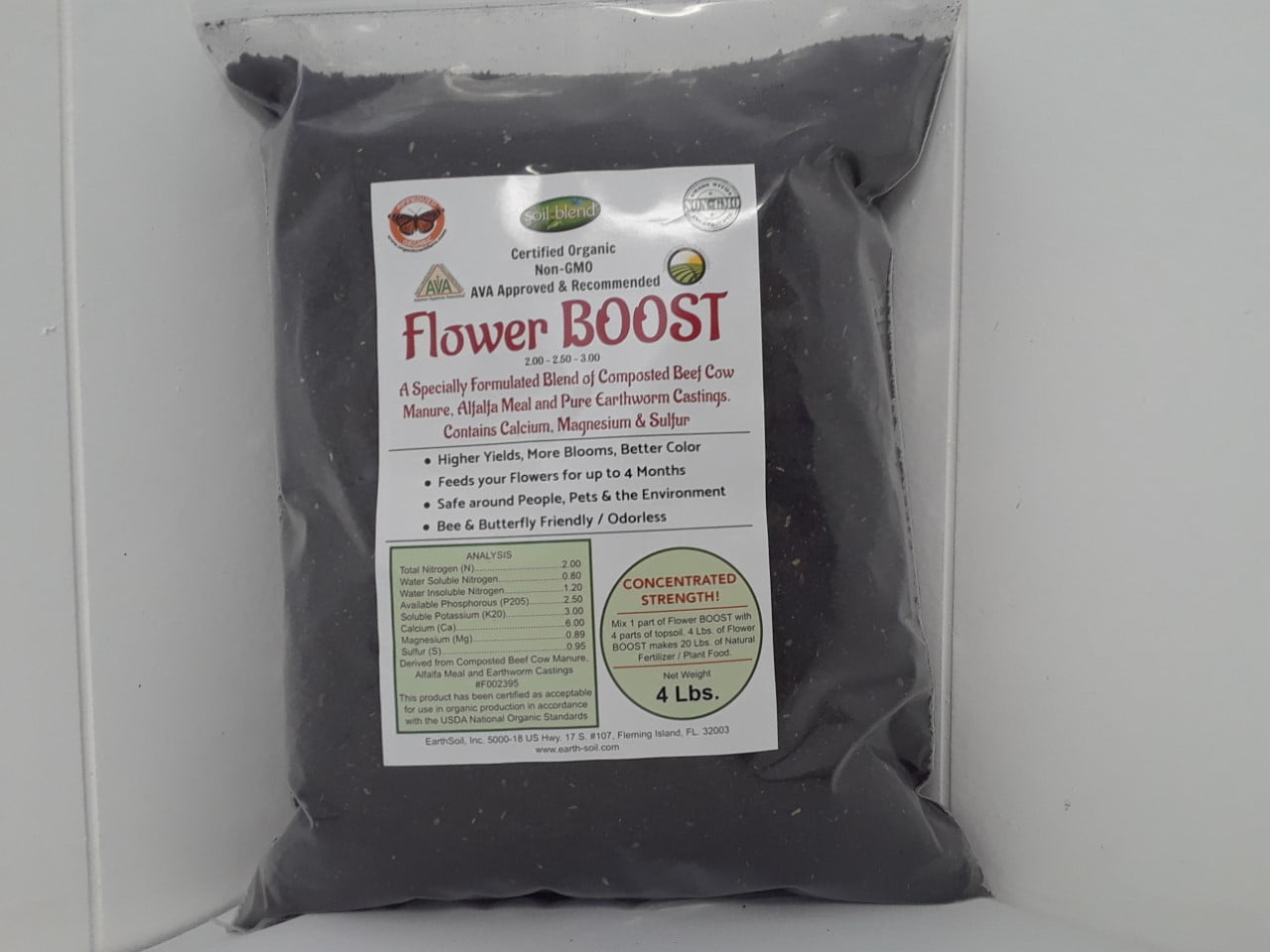 Flower BOOST Organic Fertilizer, Flower Plant Food. Specially Formulated for Flowers.... by EarthSoil, Inc.